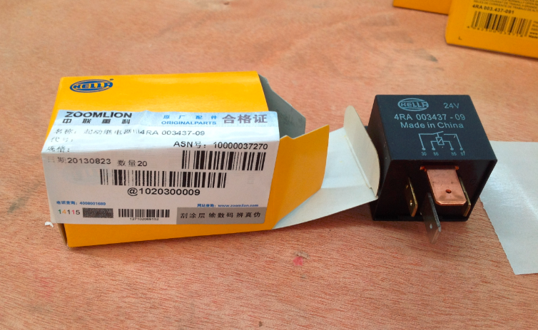 ZOOMLION mobile crane Starting relay  4RA 003437-09 1020300009