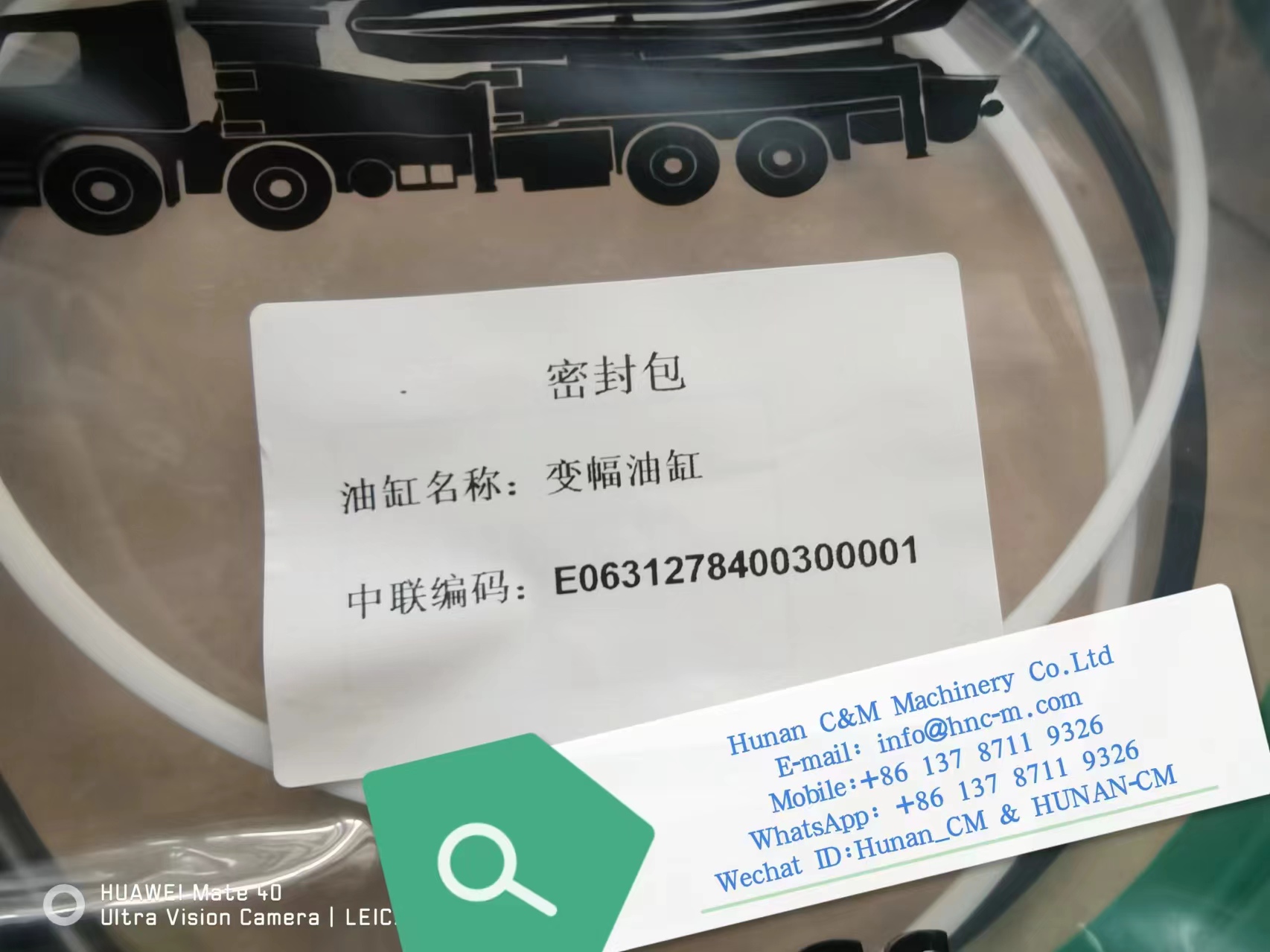 ZOOMLION mobile crane QY50V derricking cylinder  00631278400300000-A seal kits E0631278400300001