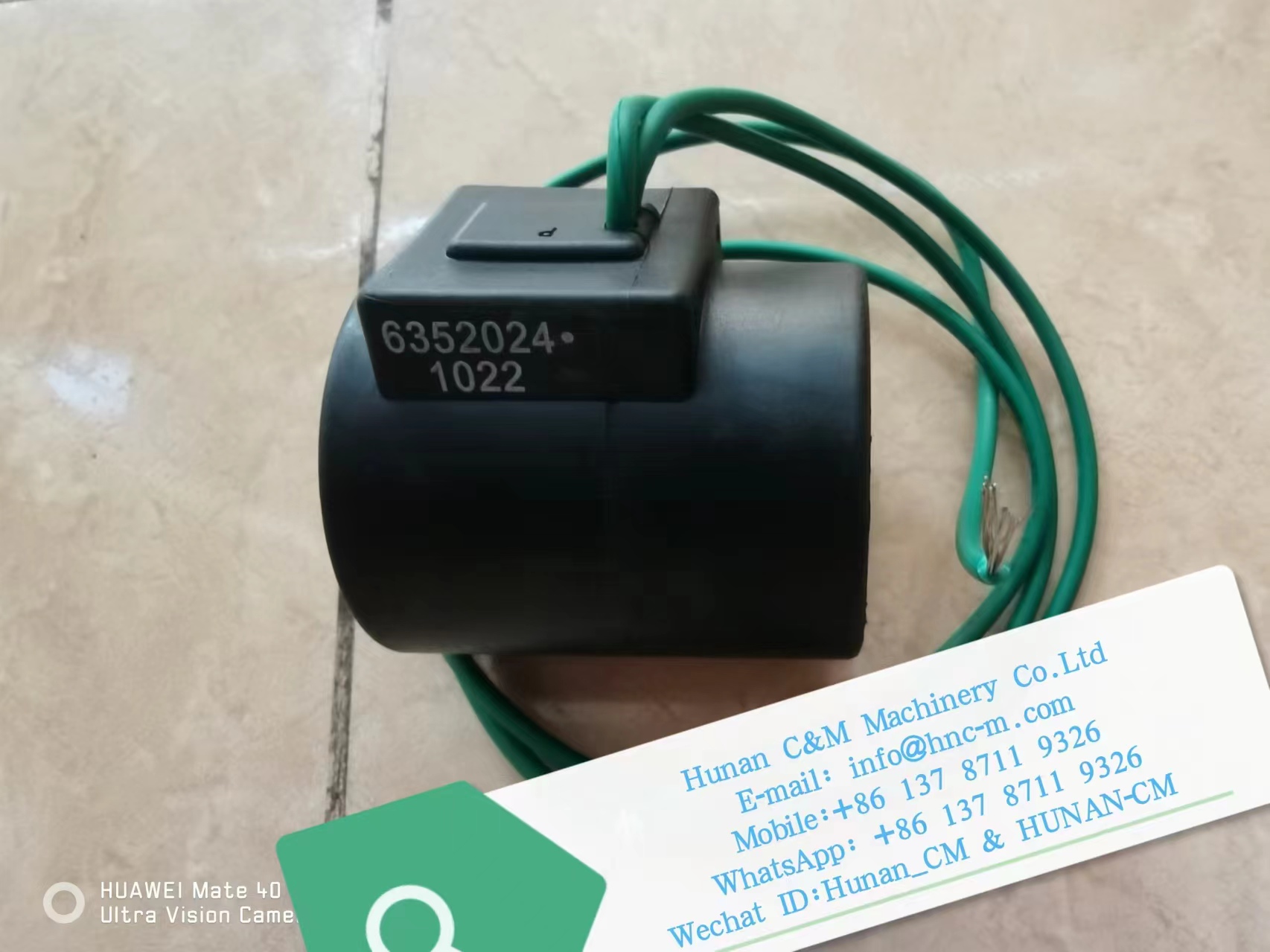 ZOOMLION RT750 HYDRAFORCE 24VDC Solenoid coil  7425477  6352024