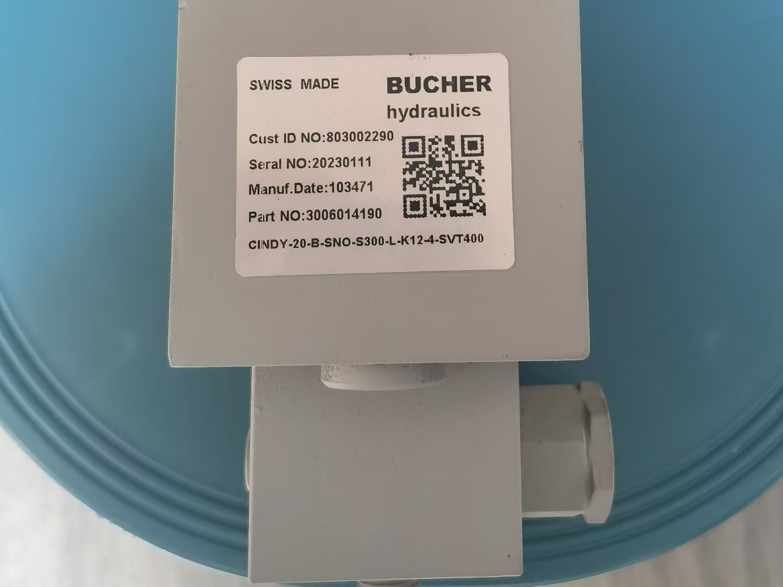 XCMG truck crane  BUCHER HYDRAULICS winch  balance valve 803002290 3006014190 CINDY 20-B-SND-S300-L-K12-4-SVT400